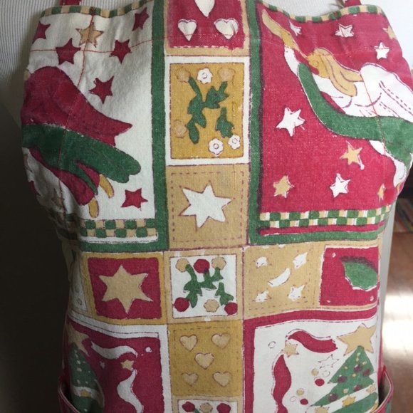 Pomegranate Inc Vintage Christmas Apron - Picture 2 of 3